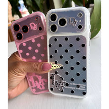 Load image into Gallery viewer, BLACK POLKA DOT PHONE CASE
