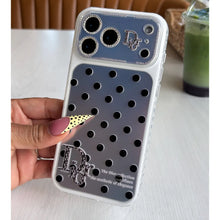 Load image into Gallery viewer, BLACK POLKA DOT PHONE CASE
