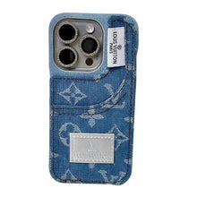 Load image into Gallery viewer, LUXE DENIM POCKET PHONE CASE
