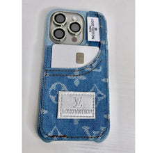 Load image into Gallery viewer, LUXE DENIM POCKET PHONE CASE
