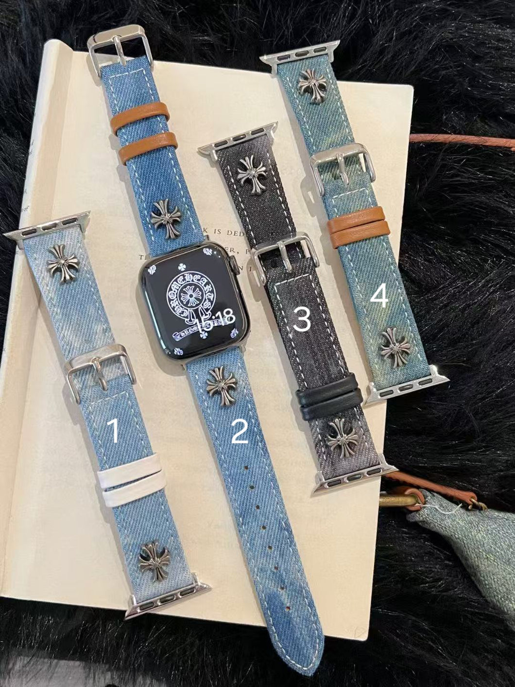 CHROME DENIM WATCH BAND